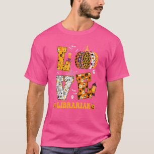 Camiseta Espantalho Abóbora Amor Halloween Bibliotecário Pr