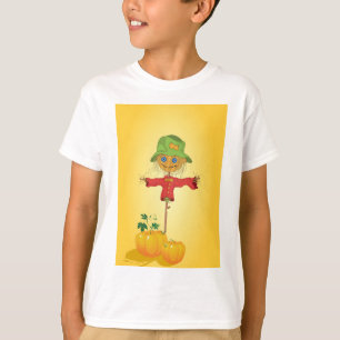 Camiseta Espantalho de Outono e Abóboras Colheita de Outono
