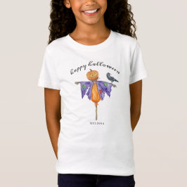 Camiseta Espantalho do Dia das Bruxas com Abóbora
