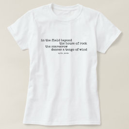 Camiseta Espantalho e poema tango