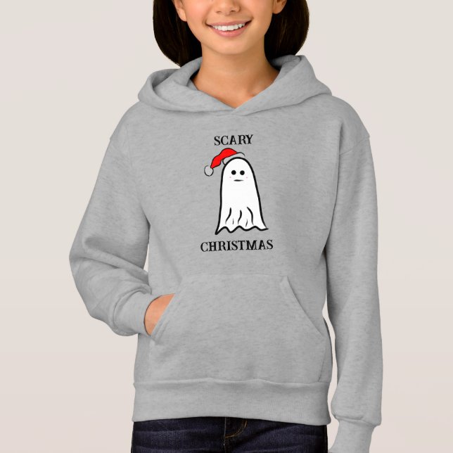 Camiseta Espantalho Fantasma de Natal com Papai Noel (Frente)