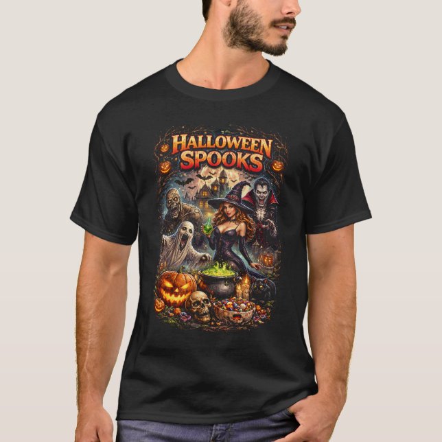 Camiseta Espantos de Halloween (Frente)