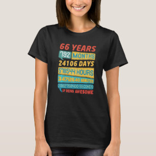 Camiseta Espantoso 66 anos Vintage 66º aniversário