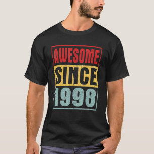 Camiseta Espantoso desde 1998 Vintage afligiu o 24º anivers