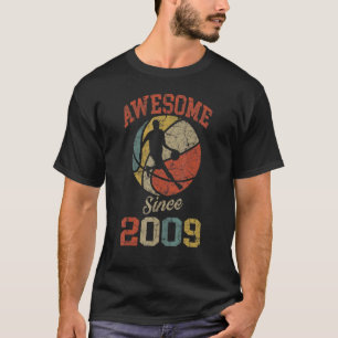 Camiseta Espantoso Desde 2009, Peça De Basquete De Aniversá