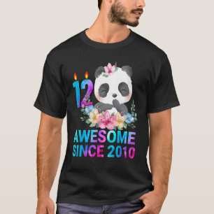Camiseta Espantoso Desde 2010, Panda Cute De 12 Anos De Ida