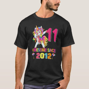 Camiseta Espantoso Desde 2012 A Dabbing Unicorn 11 Anos Old