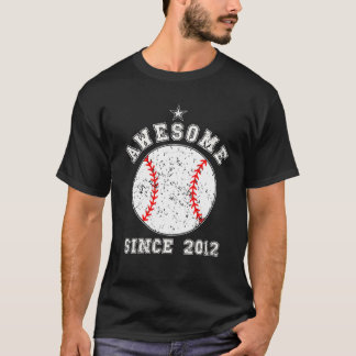 Camiseta Espantoso Desde 2012, Jogador De Beisebol Do Rapaz