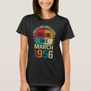 Camiseta Espantoso desde março de 1956 Vintage 67th Birt