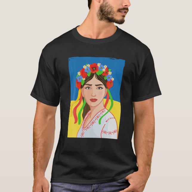 Camiseta Espantoso Legal Arte Ucraniana Orgulho Da Ucrânia (Frente)