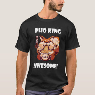 Camiseta Espantoso Pho Fox Pho Bowl Sopa De Noodle Vietnami