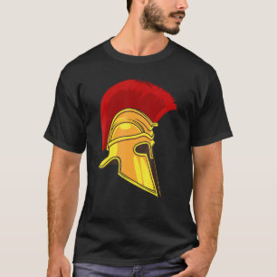 Camiseta Espartano Grego Helmet Gladiator Homens