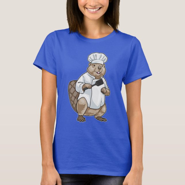 Camiseta Espátula de Cozinha Beaver Cook (Frente)