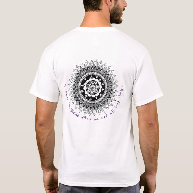 Camiseta especial Chakra Mandala para homens (Verso)