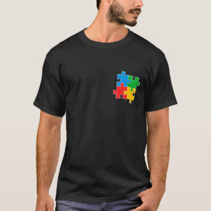 Camiseta Especial de bolso de Quebra-cabeça de conscientiza