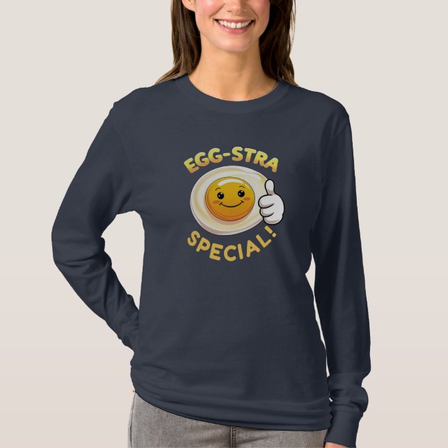 Camiseta 🥚 Especial de Egg-stra - Engraçada Caneca De Ovo (Frente)