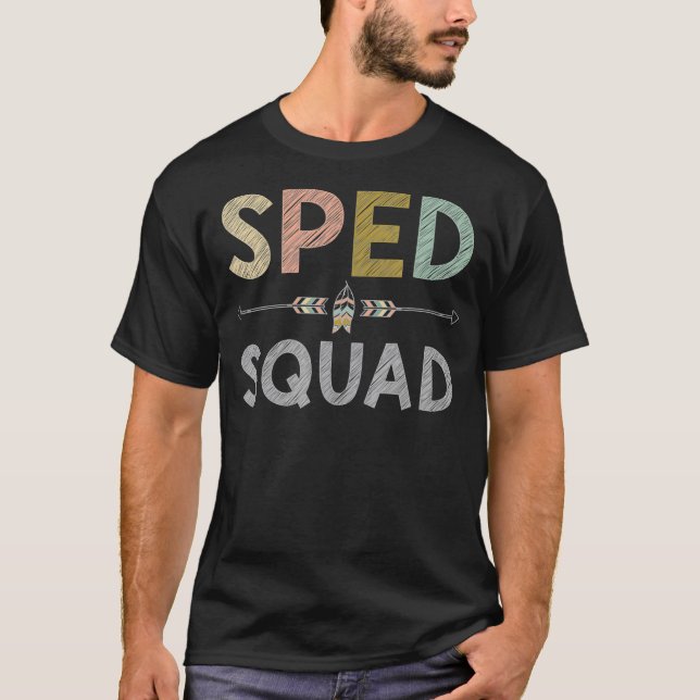 Camiseta Especial de Esquadrão SPED da Equipe de Educação E (Frente)