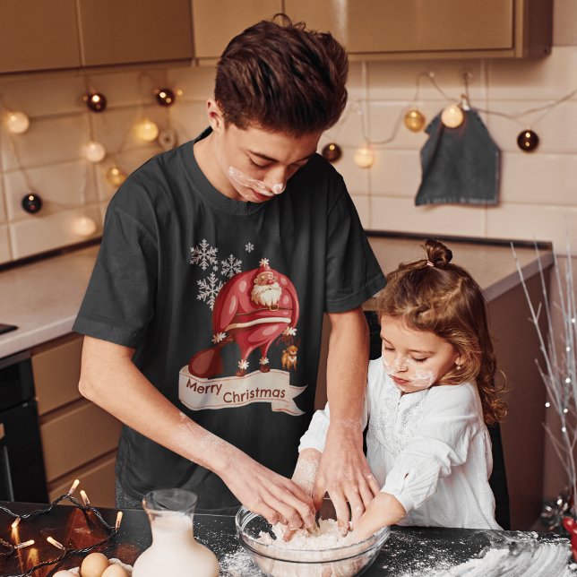 Camiseta Especial de Natal dos Pet Lovers: Papais noeis ver (Criador carregado)