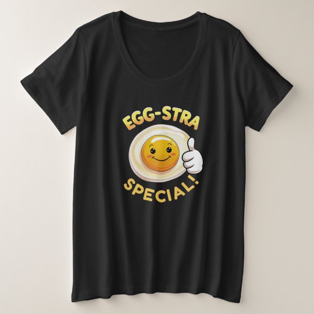 Camiseta 🥚 Especial Egg-stra - Camiseta-T Engraçada (Frente do Design)