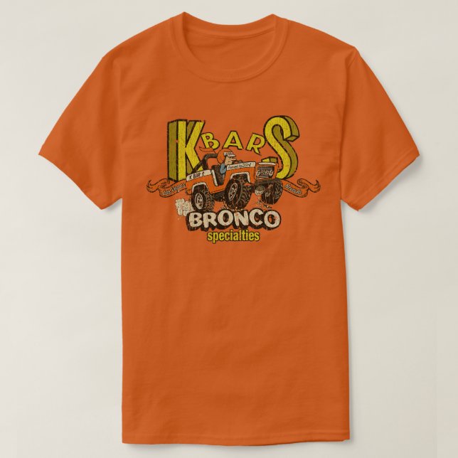 Camiseta Especialidades do Bronco KBarS 1978 (Frente do Design)