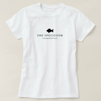 Camiseta Especialismo de ponta de vegan Peixe de tipografia