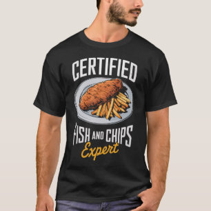 Camiseta Especialista Certificado em Fish and Chips Amante