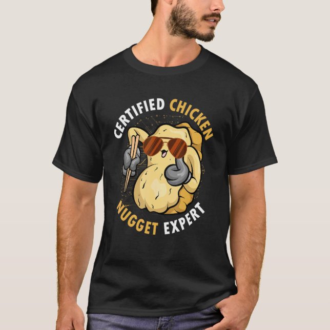 Camiseta Especialista Certificado em Nuggets de Frango  Foo (Frente)