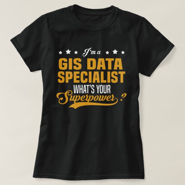 Camiseta Especialista de dados GIS (Frente do Design)