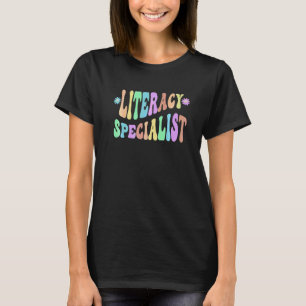 Camiseta Especialista em Alfabetização Groovy Professor Esc