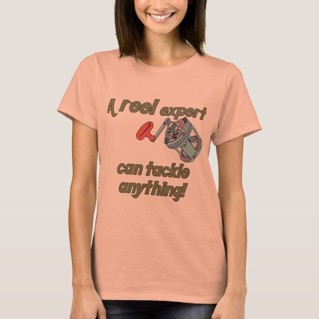 Camiseta Especialista em bobinas de pesca (Frente)