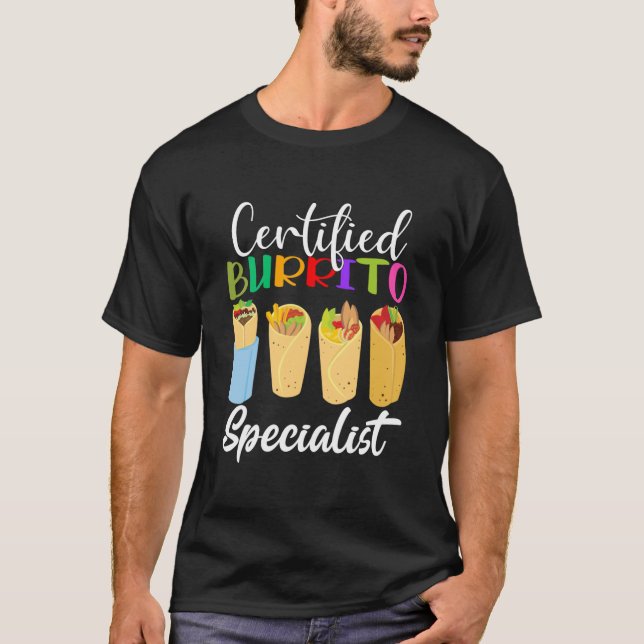 Camiseta Especialista em Burrito Certificado Cinco de mayo (Frente)