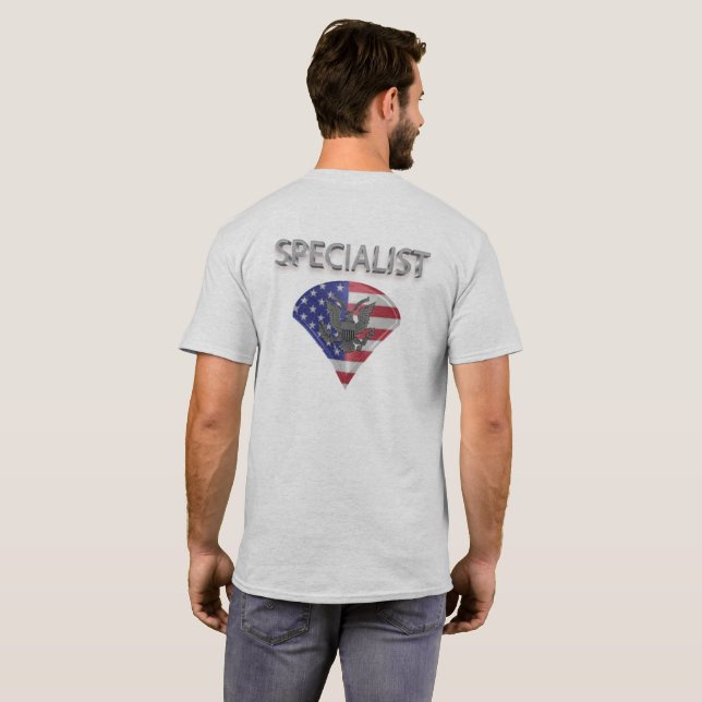 Camiseta Especialista em Classificação Militar Personalizad (Parte Traseira Completa)