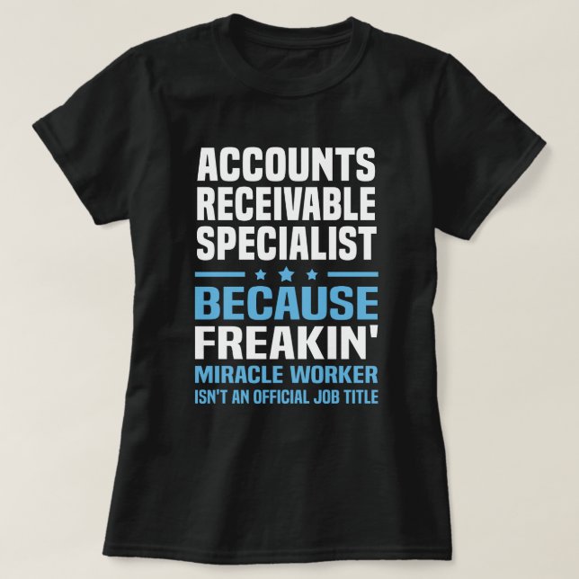 Camiseta Especialista em Contas a Receber (Frente do Design)