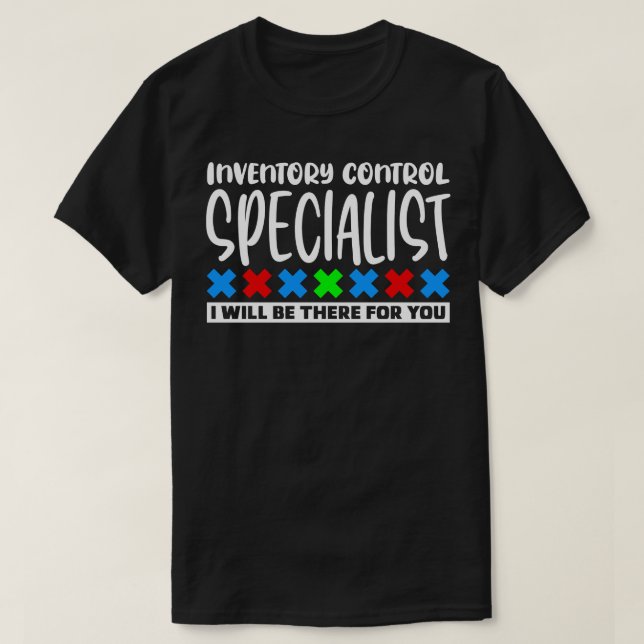 Camiseta Especialista em Controle de Inventário (Frente do Design)