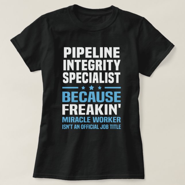 Camiseta Especialista em Integridade do Pipeline (Frente do Design)