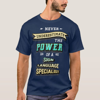 Camiseta Especialista em linguagem de sinais