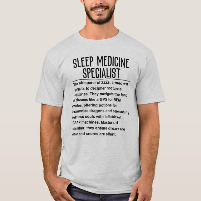 Camiseta Especialista em medicina do sono (Frente)