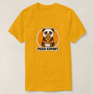Camiseta Especialista em Pizza de Panda Fofo Amante de Comi