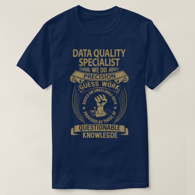 Camiseta Especialista em Qualidade de Dados Fazemos Oferta  (Frente do Design)