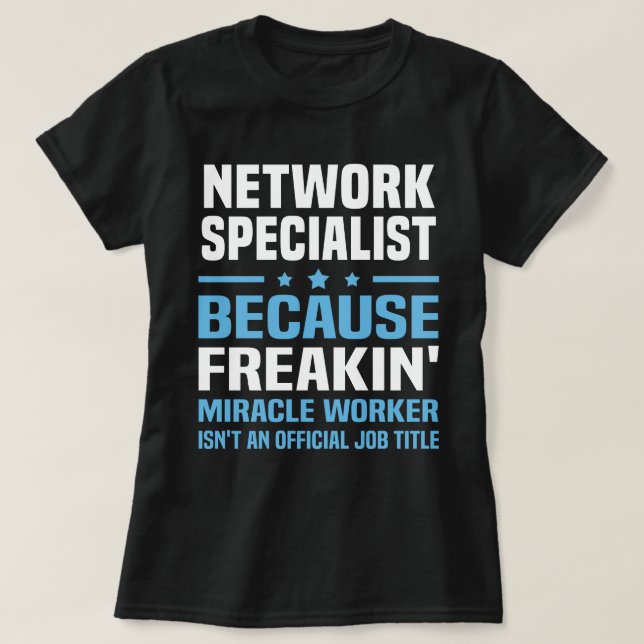 Camiseta Especialista em rede (Frente do Design)