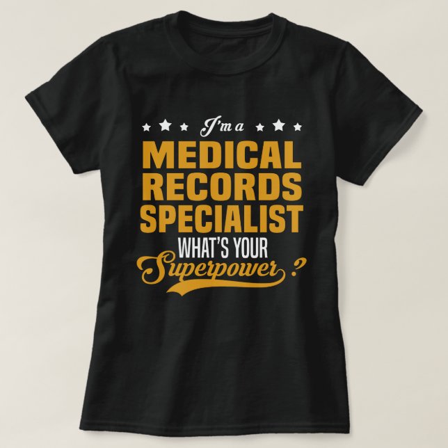 Camiseta Especialista em registros médicos (Frente do Design)