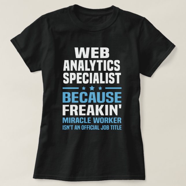 Camiseta Especialista em Web Analytics (Frente do Design)