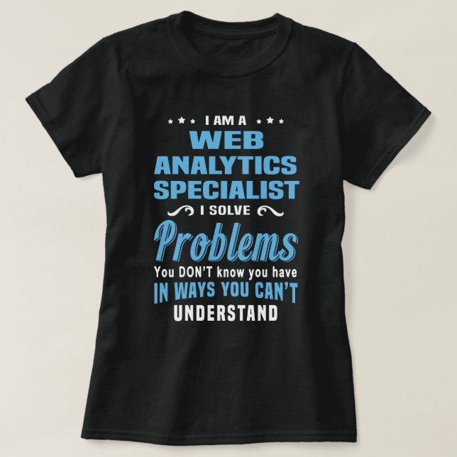 Camiseta Especialista em Web Analytics (Frente do Design)