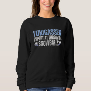 Camiseta Especialista em Yukigassen em Lançar Bolas de Neve