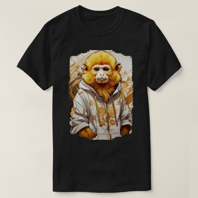 Camiseta Espécie Ameaçada - Leão-de-Ouro (Frente do Design)