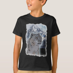Camiseta Espécie em vias de extinção do LEOPARDO de NEVE