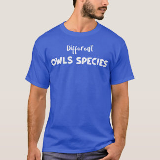 Camiseta Espécies De Corujas Diferentes Aves