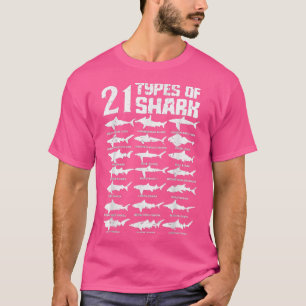 Camiseta Espécies De Tubarões Biologia Diferentes Tipos De 