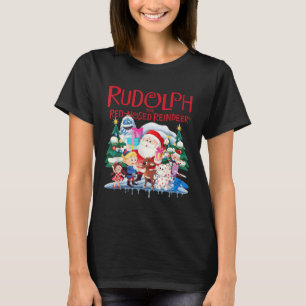 Camiseta Especificação de Natal do Botoeiro de Nariz Vermel