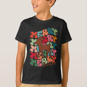 Camiseta Especificação de Natal do Cute Rudolph The Red Nos